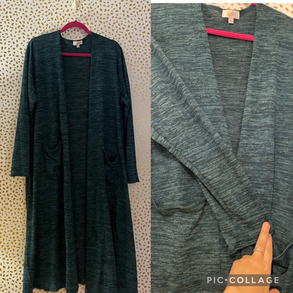 Teal Green sweater lularoe. Long sleeve past the knee length. Sarah
